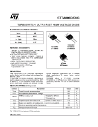 Datasheet STTA806D manufacturer STMicroelectronics